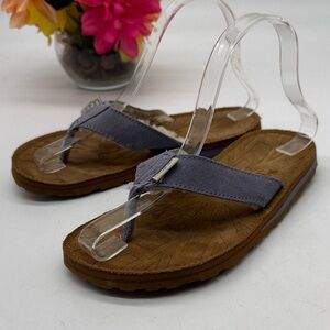 UGG Purple Casual Brown and Blue Flip Flops Size 5